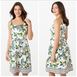 Roz & Ali Floral Lemon Print Mini Dress